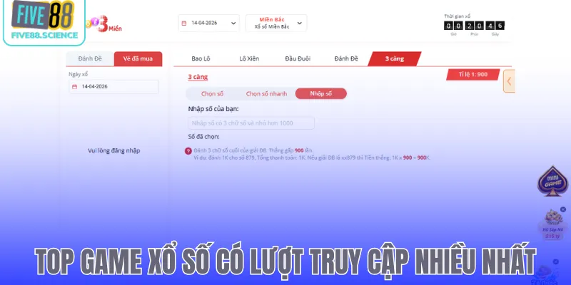 Top game xổ số có lượt truy cập nhiều nhất