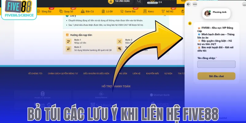 Bỏ túi các lưu ý khi liên hệ Five88