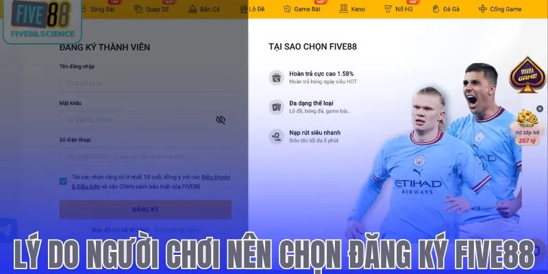 Lý do người chơi nên chọn đăng ký Five88